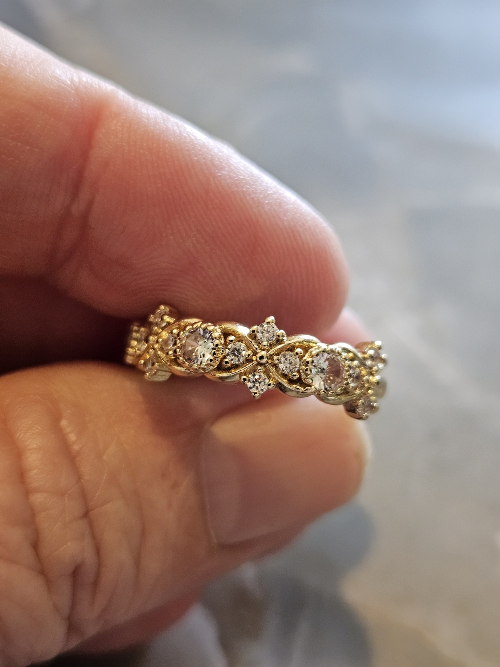 Gold Tone Cz Accent Eternity Band - Women Jewelry